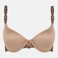 Seamless Embroidered Floral Bra