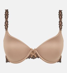 Seamless Embroidered Floral Bra