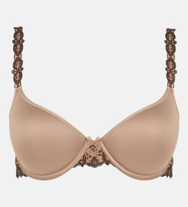 Seamless Embroidered Floral Bra