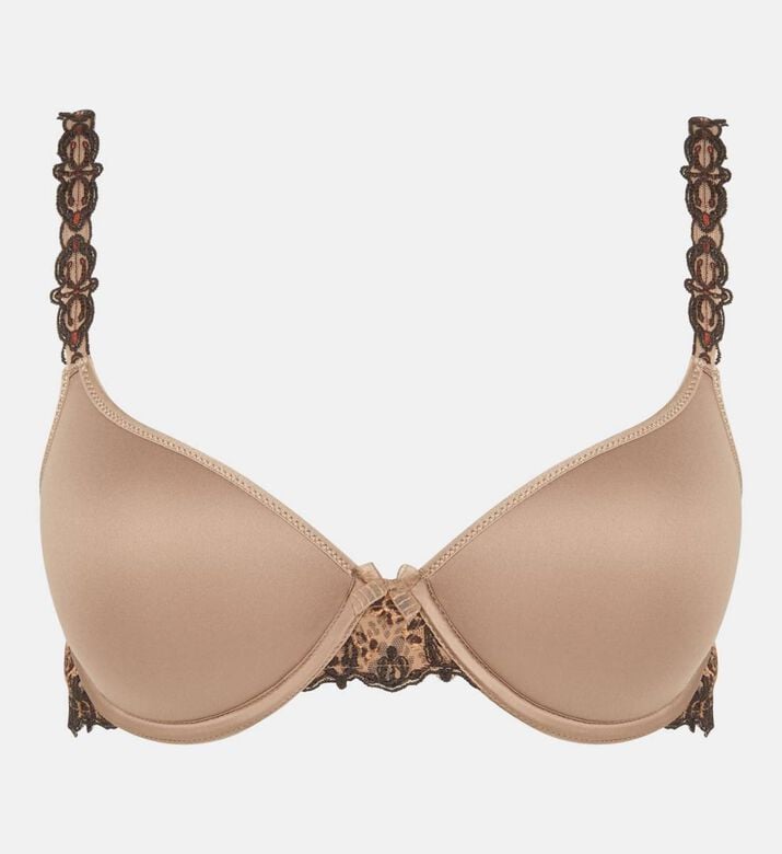 Seamless Embroidered Floral Bra