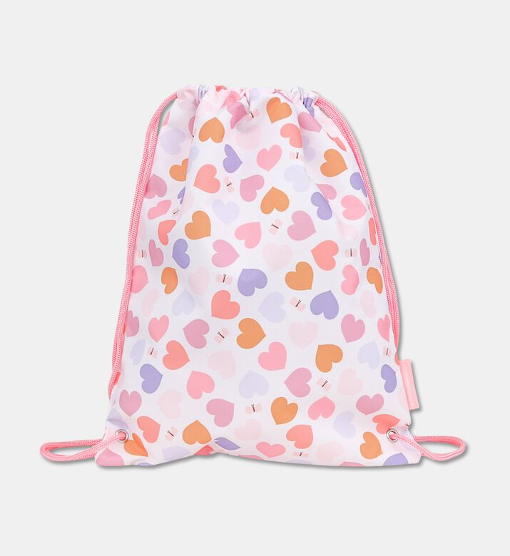 A Little Lovely Company Drawstring Bag - Hearts, Packshot View