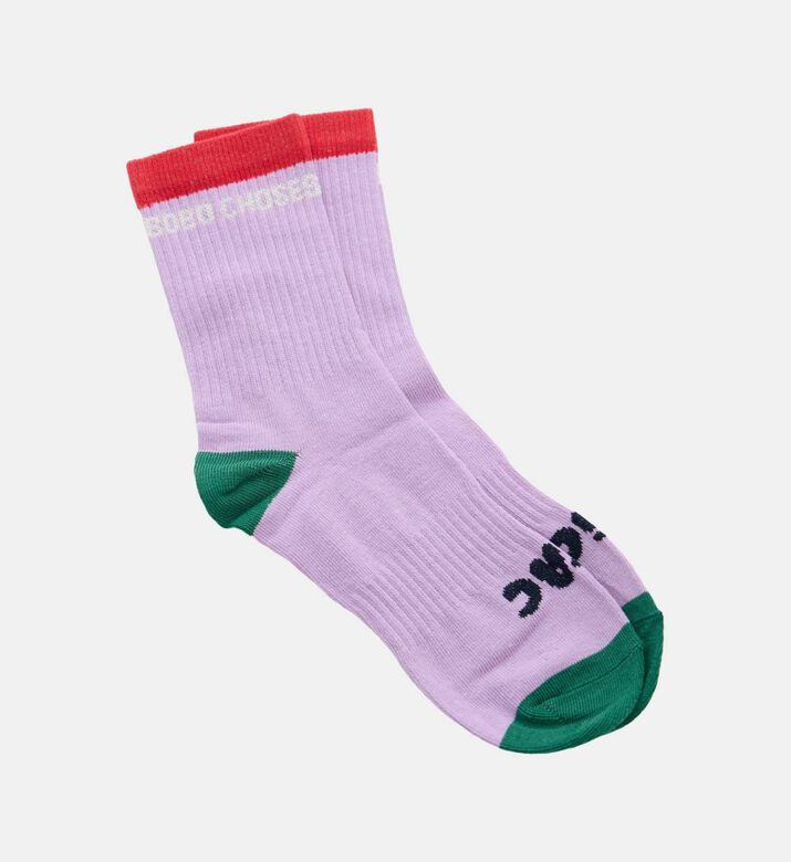 Bobo Choses Logo-detail Color-block Ribbed Socks, Packshot View
