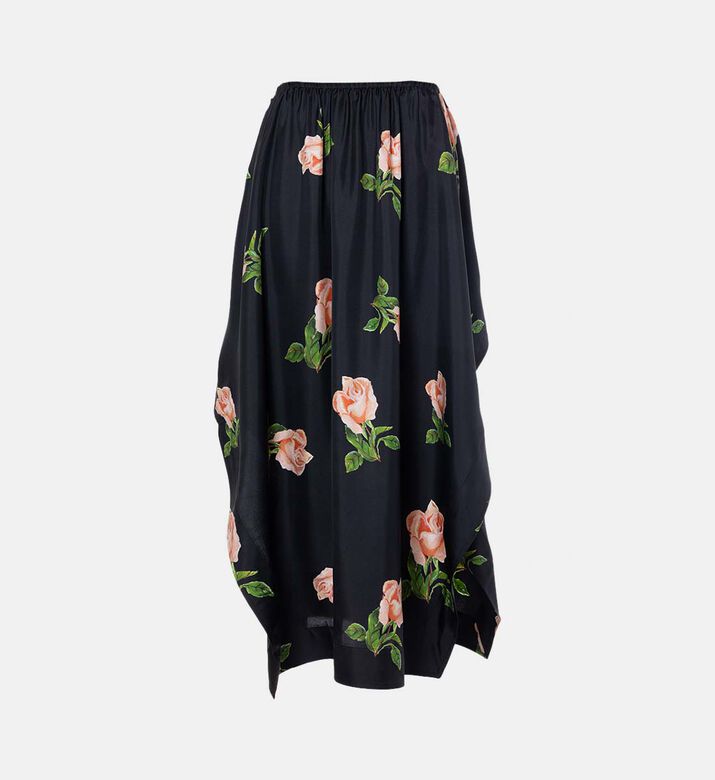 All-over Floral-print Flared Skirt