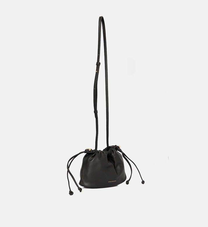 Strathberry Charlotte Drawstring Closure Bag, Black, Packshot View
