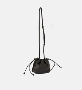 Strathberry Charlotte Drawstring Closure Bag, Black, Packshot View