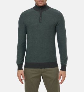 Hackett London Zip Fastening High Neck Sweater, Model View