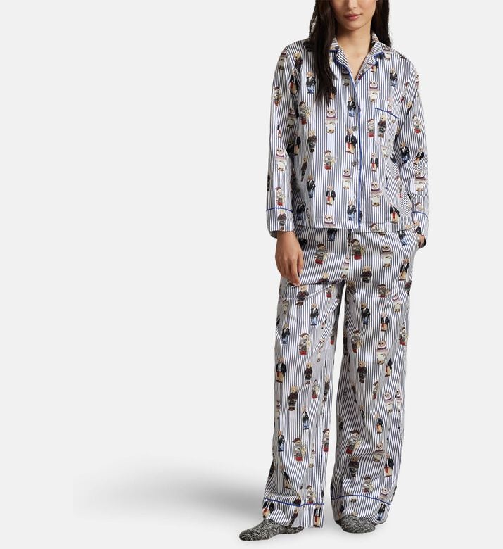 Polo by Ralph Lauren Bear-print Button Closure Pajama Set, Model View
