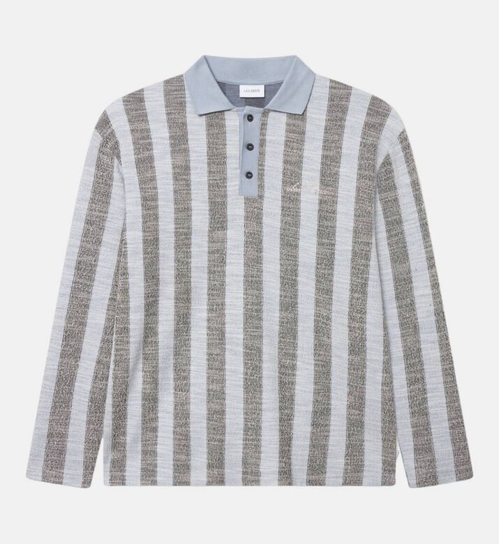 Bowie Jacquard Long-sleeve Jersey Polo