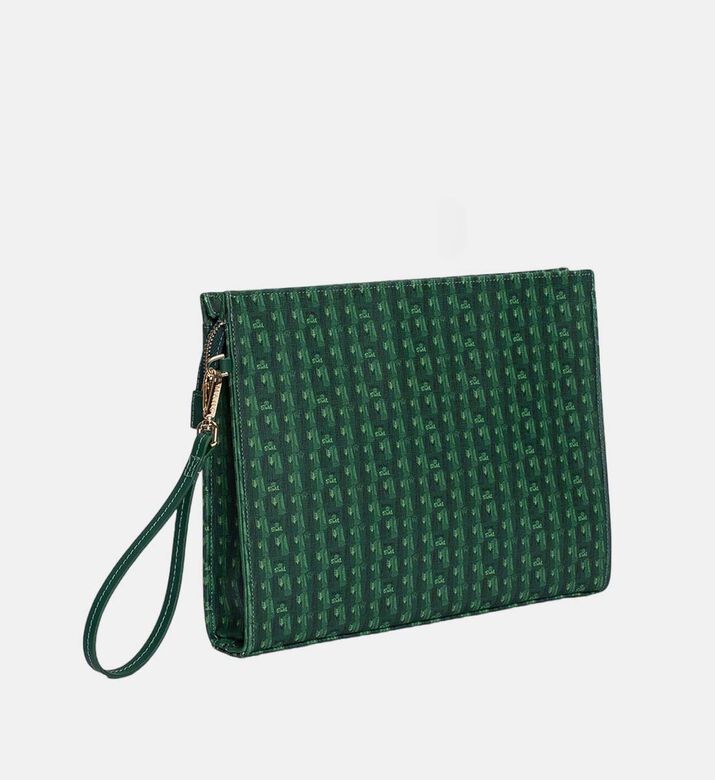 Cady Vegan Leather Zip-top Clutch