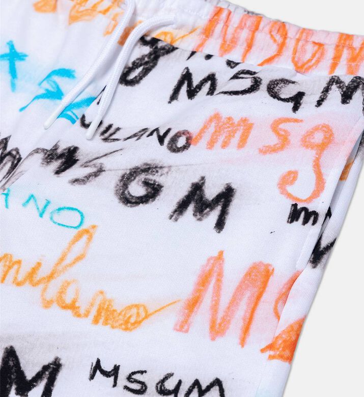 شورت برمودا قصير صوف بطبعة شعار