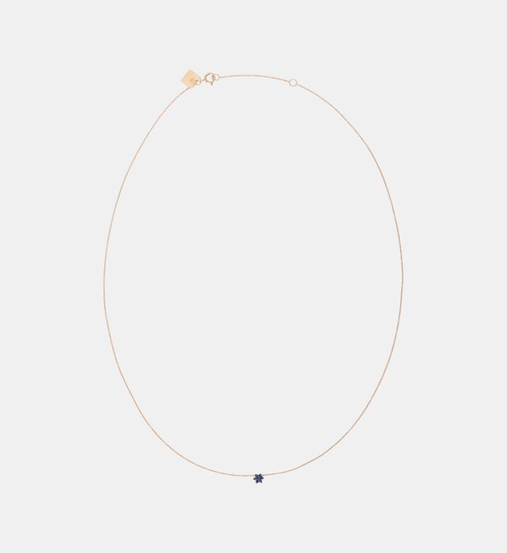 Mini Sapphire Star Necklace - 18k