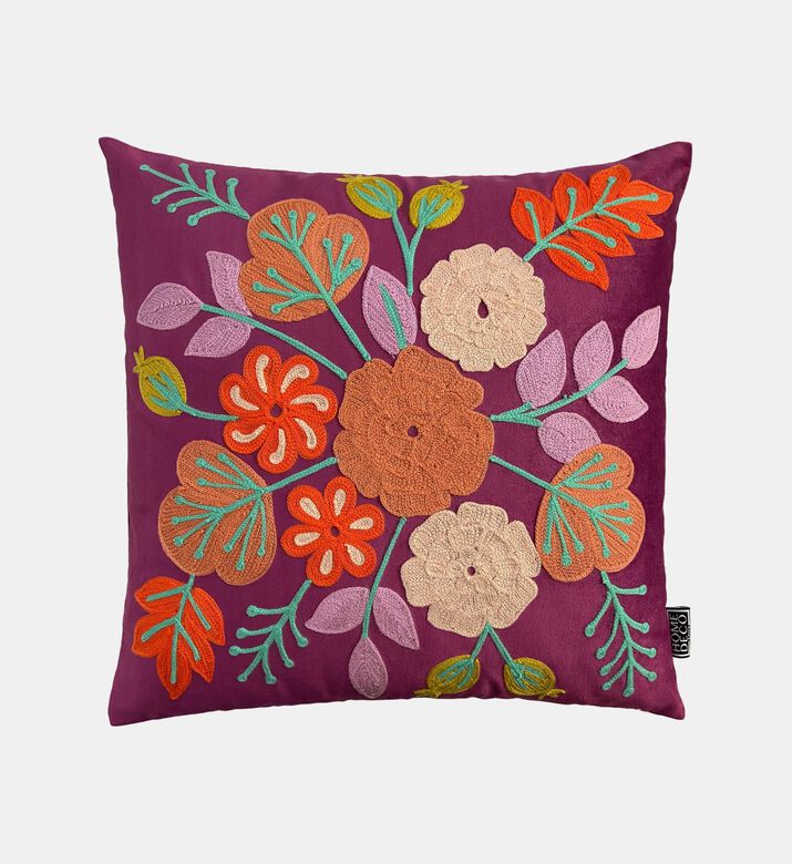 Naomi Embroidered Velvet Cushion