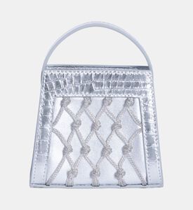 حقيبة صغيرة منقوشة بنقشة جلد التمساح