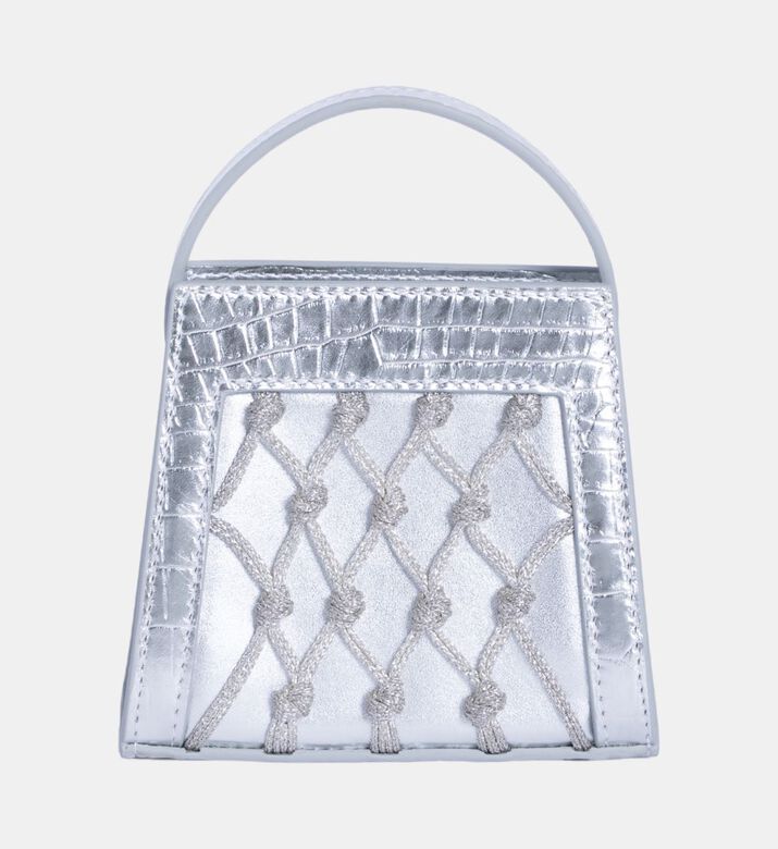 حقيبة صغيرة منقوشة بنقشة جلد التمساح