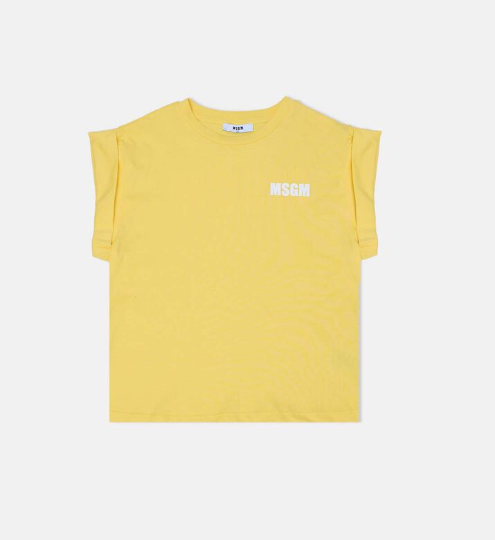 تيشيرت قطن جيرسيه بطبعة شعار