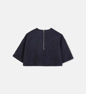 سويت شيرت بأكمام طويلة وجاكار منسوج