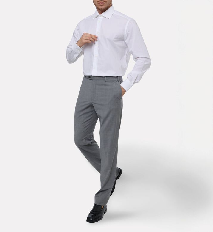 Corneliani Performance Wool Trousers, Grey, 54, Model View