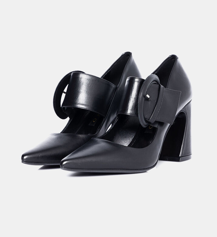 Oversized Buckle High Heels