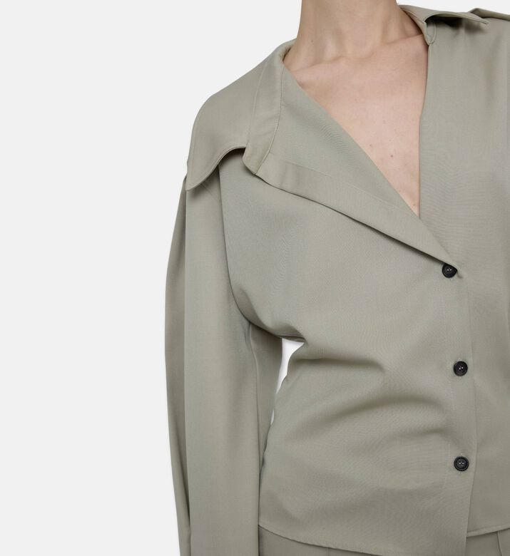 The Attico Poplin Button-down Shirt, Model View