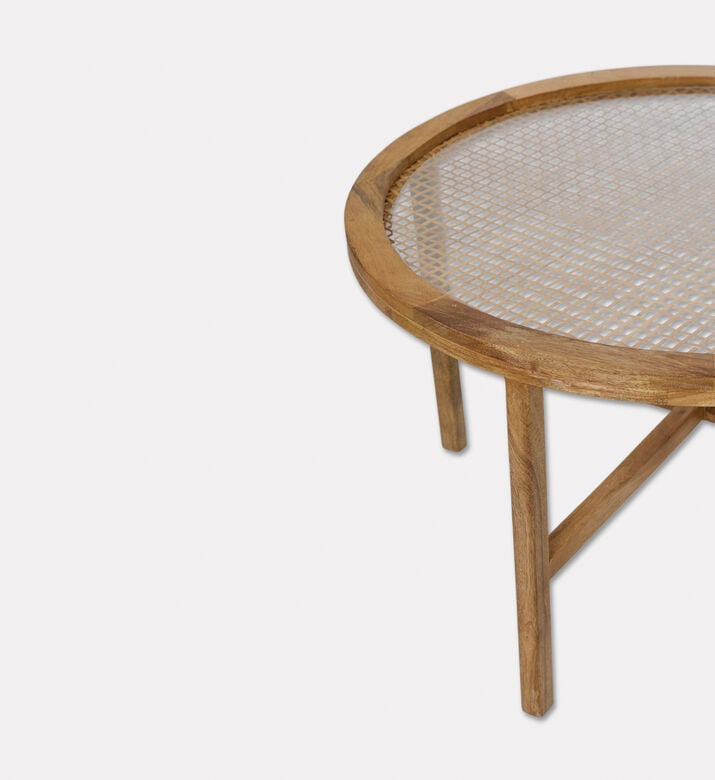 Home Deco and More Large Round-shape Table, Light-brown, 47-cm, Packshot View