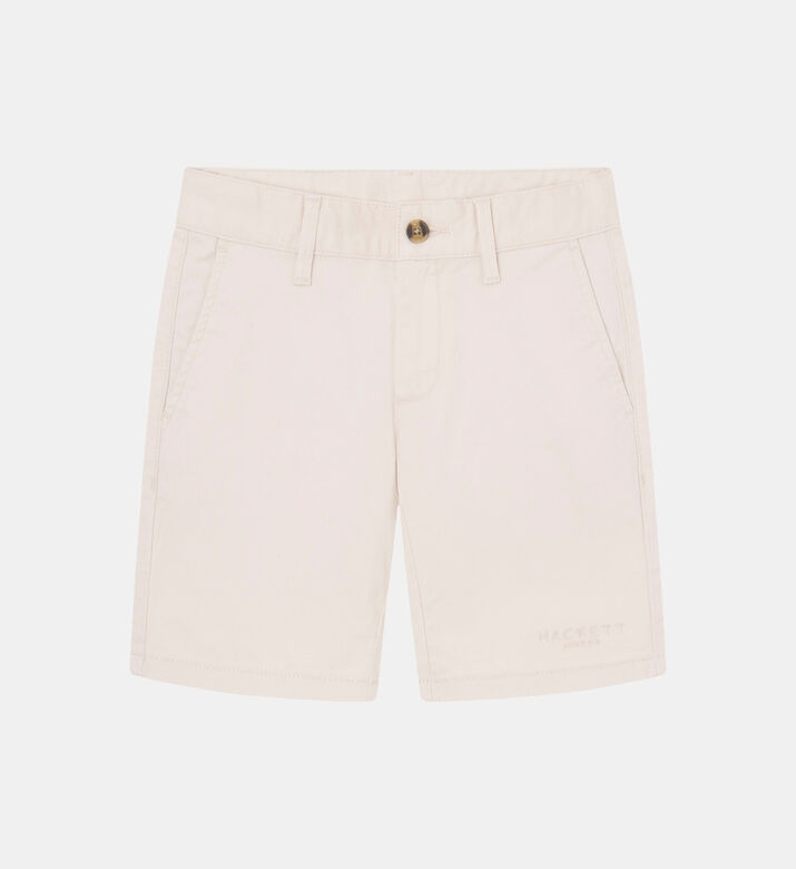Cotton Leg Logo Chino Shorts