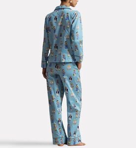 Polo by Ralph Lauren Bear-print Long-sleeve Pajama Set, Model View