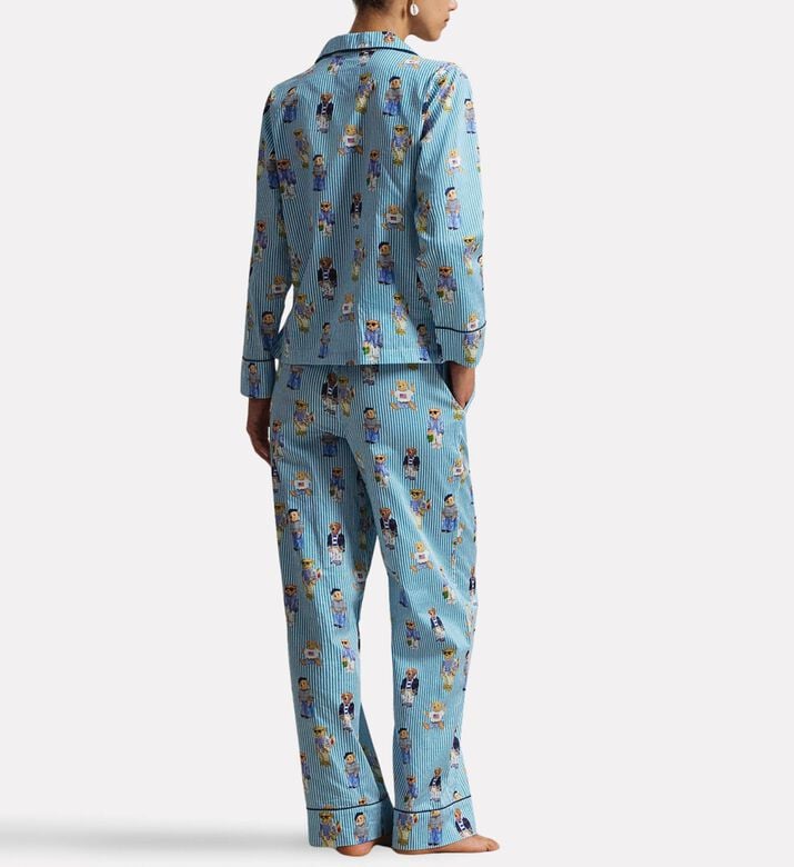 Polo by Ralph Lauren Bear-print Long-sleeve Pajama Set, Model View