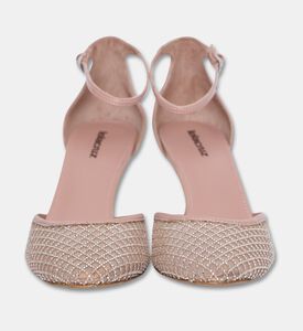 Lola Cruiz Ruby Crystal Mesh Ankle-strap Sandals, Nude, Eu-41, Packshot View