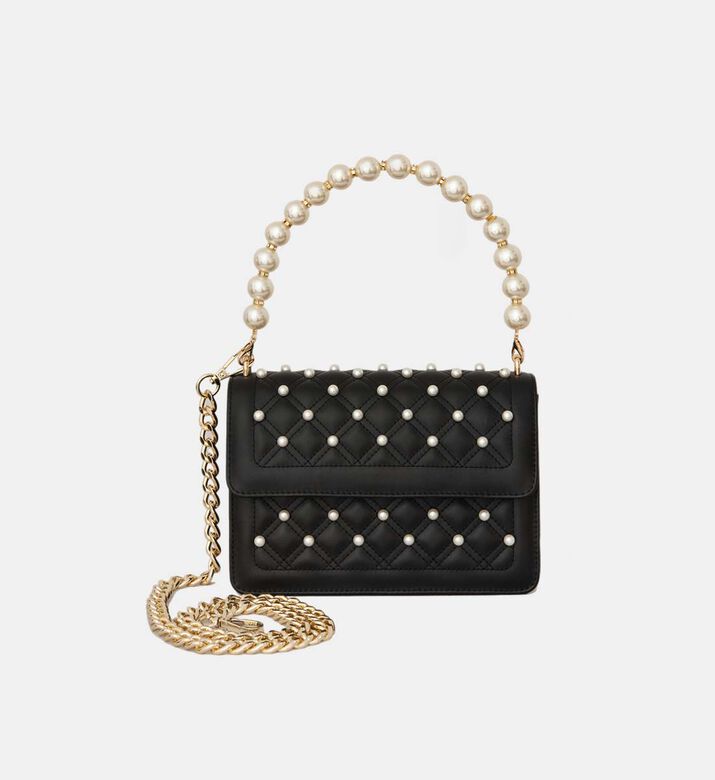 Pearl-embellishment Rectangular Bag