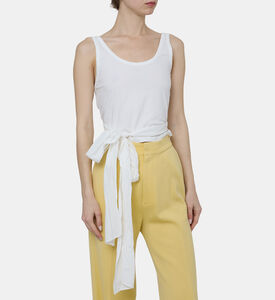 بلوزة بدون أكمام بحزام