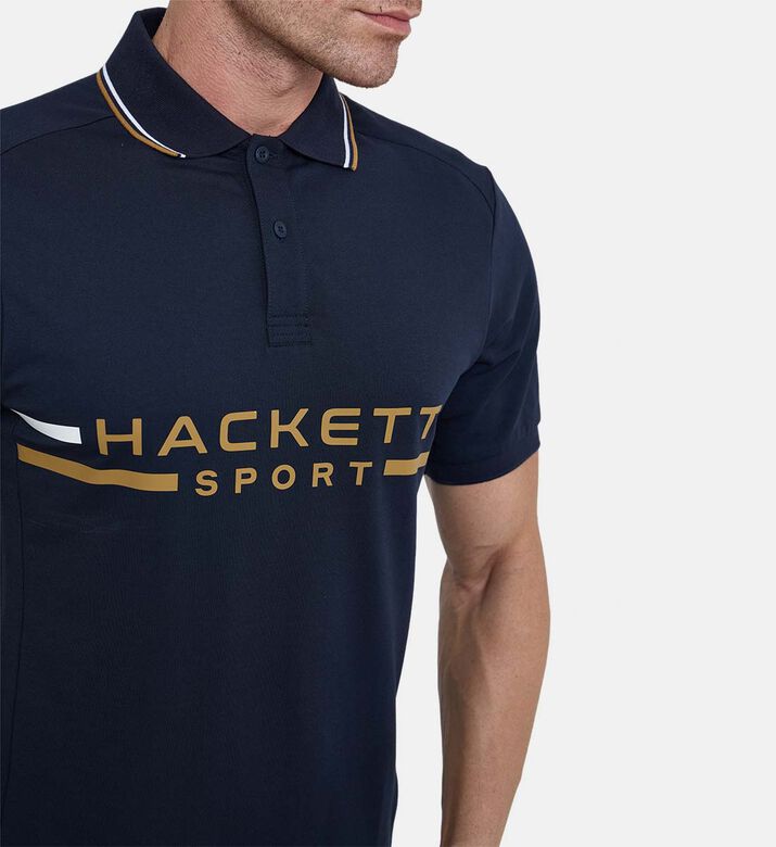 قميص بولو بطبعة شعار كبيرة