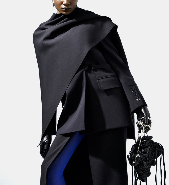 Detachable Scarf Blazer