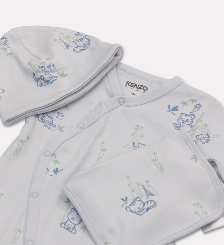 Kenzo Organic Cotton Sleepwear Beanie Bib Gift Set, Packshot View