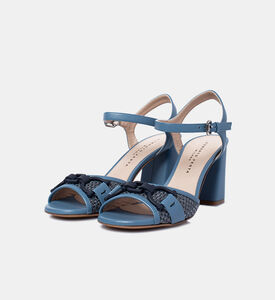 Mimosa Leather Raffia Sandals