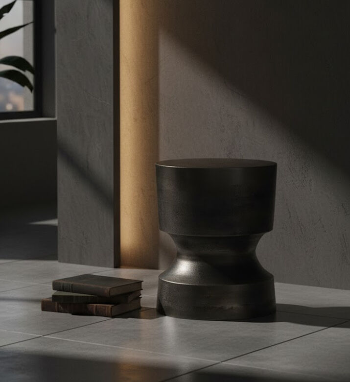 Home Deco and More Stabio Bronze Side Table, Packshot View