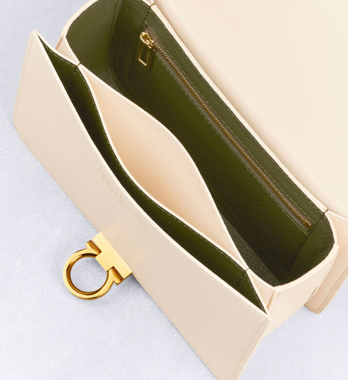 Camille Fournet Signature Calf Leather Pleated Shoulder Bag, Packshot View
