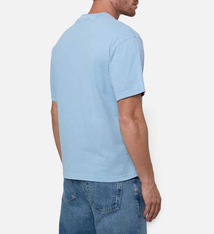 Axel Arigato Tonal Cursive Logo-embroidery T-shirt, Model View