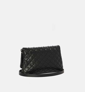 The Kooples Heritage Small Leather Skulls Bag, Black, Packshot View