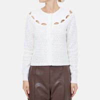 Pointelle Flower Buttons Waistcoat