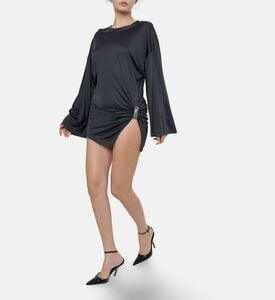 The Attico Metal Detail Draped Mini Dress, Model View