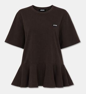 Rotate Peplum Waist Cotton T-shirt, Packshot View