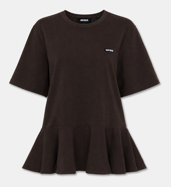 Rotate Peplum Waist Cotton T-shirt, Packshot View