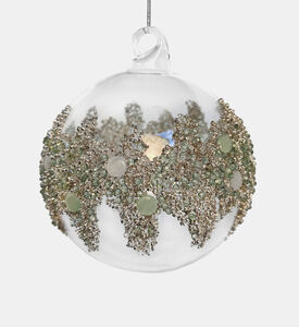 Gem Beaded Clear Glass Bauble Gem Beaded Clear Glass Bauble