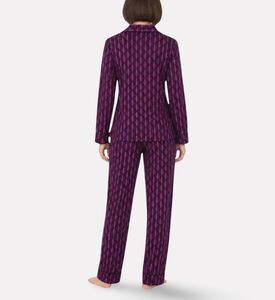 DKNY Striped Long-sleeve Pajama Set, Model View