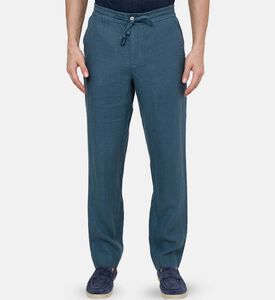 Vince Casual Drawstring Closure Pants, Teal, Xl, Model View