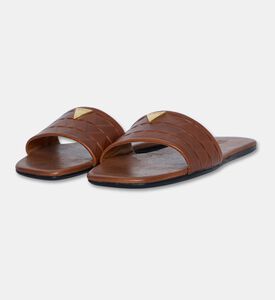Schutz Quilted Leather Slide Sandals, Packshot View