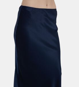 Cult Gaia Silk Flared Maxi Skirt, Dark-blue, S, Model View