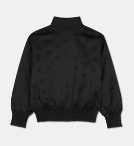 Karl Lagerfeld Embellished Zip Jacket With Smocked Cuffs, Packshot View