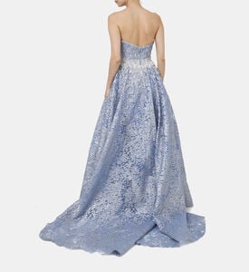 Embellished Bandeau Flared Gown Embellished Bandeau Flared Gown