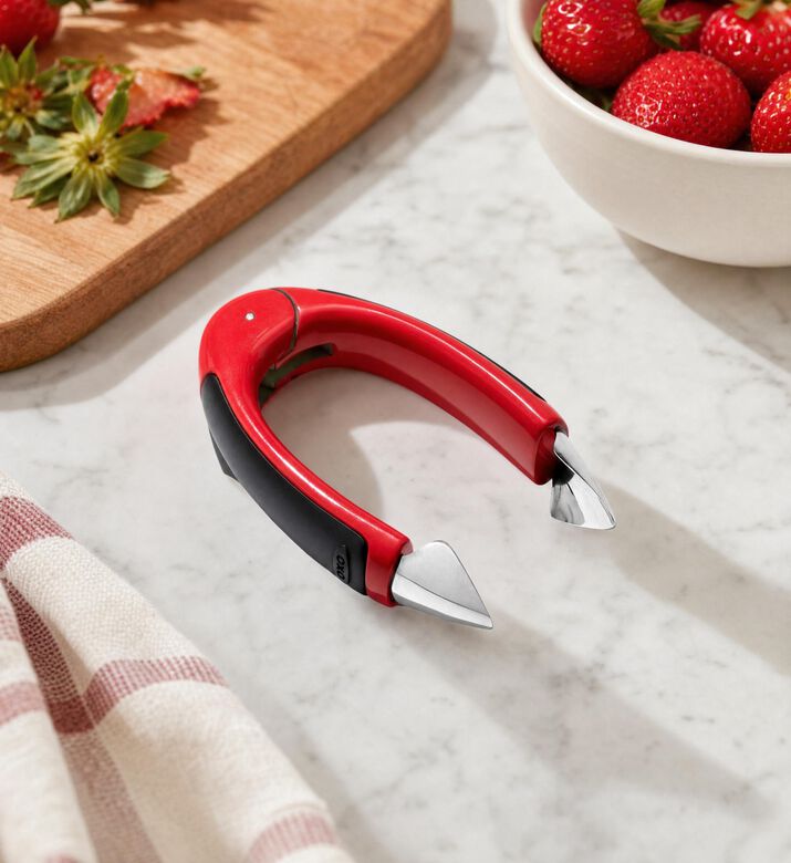 Oxo Stainless Steel Strawberry Huller, Model View